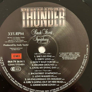 Thunder  ‎– Back Street Symphony LP mit OIS (VG+) - schallplattenparadis