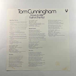 Tom Cunningham ‎– Have A Little Faith In The Kid LP mit Beiblatt (VG+) - schallplattenparadis