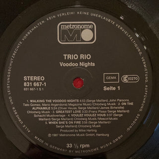 Trio Rio - Voodoo Nights LP mit OIS (VG+) - schallplattenparadis