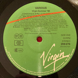 Various ‎– Virgin Summer '88 LP (VG+) - schallplattenparadis