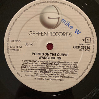 Wang Chung ‎– Points On The Curve LP mit OIS (VG) - schallplattenparadis